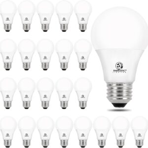 Energetic 24-Pack A19 LED Light Bulb, 60 Watt Equivalent, Daylight 5000K, E26 Medium Base, Non-Dimmable LED Light Bulb, ETL Listed