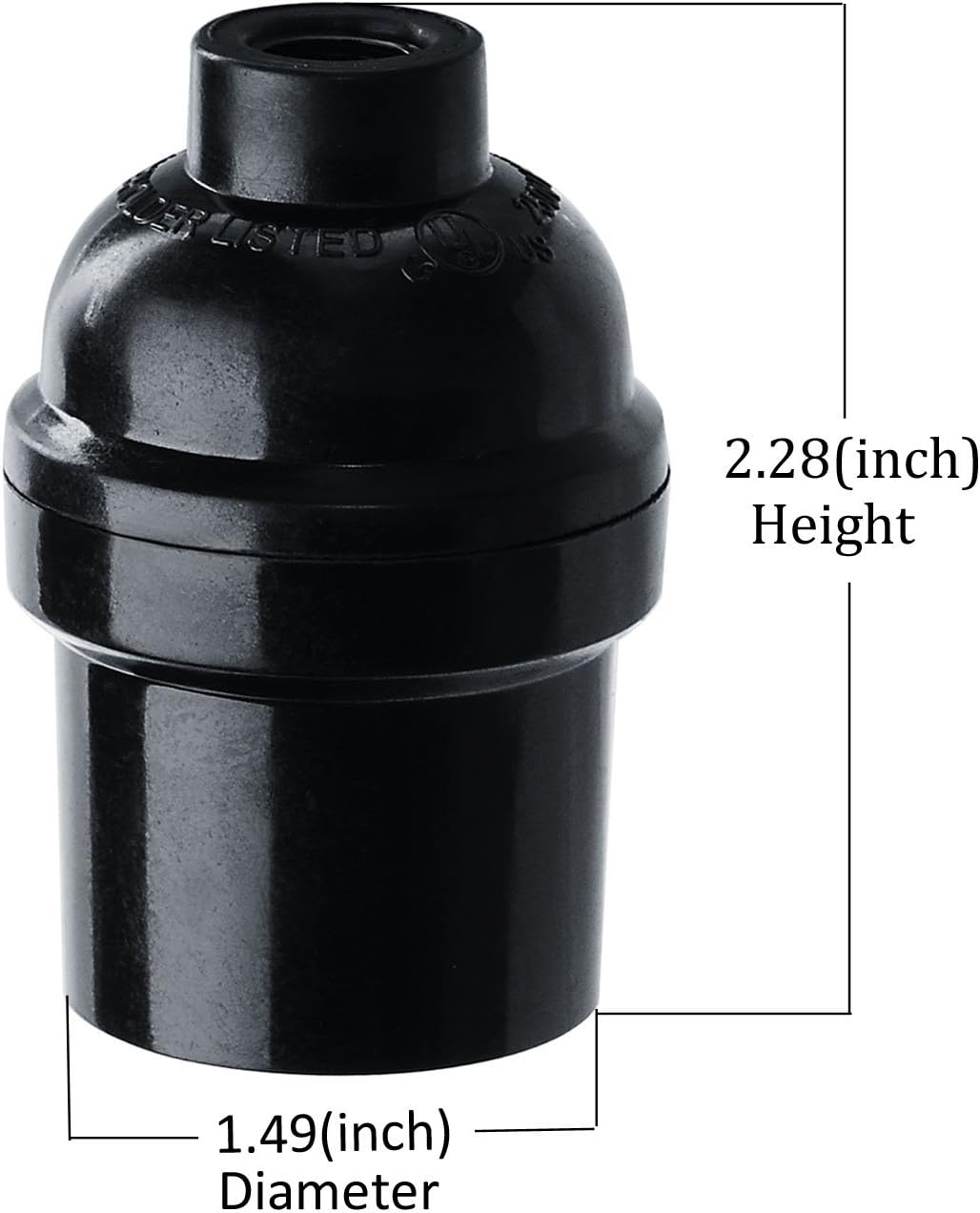 E26 E27 Light Socket,8-Pack Black Edison Retro Pendant lamp Holder, E26 E27 Plastic Standard Screw-in Socket Maximum Wattage 250W Heat Resistant Up to 200℃ Fire Resistant - Image 5