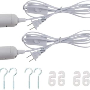 E26 Light Socket with Plug: 5.9FT Extension with Cord On/Off Switch